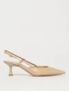 Gianvito Rossi Sandy Calfskin Pumps With Open-back And Hook-and-loop Closure In Sand