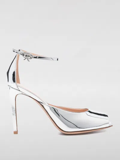 Gianvito Rossi Metallic Thel Sandal For Women In Silver
