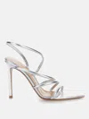 Gianvito Rossi Ettie 105 Stiletto Heel In Silk Silver In Metallic
