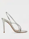 Gianvito Rossi High-stiletto Nappa Sandals With Straps In Silver