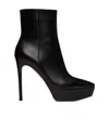 Gianvito Rossi Dasha 85 Leather Platform Ankle Boots In Black
