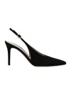 Gianvito Rossi Christina Glossed-leather Slingback Pumps In Black