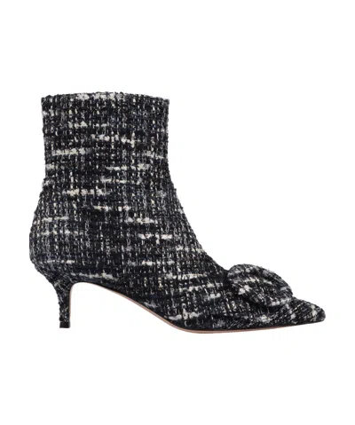 Gianvito Rossi Bouclé Ankle Boots In Multi