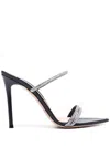 Gianvito Rossi Camoscio Crystal Mule Sandals