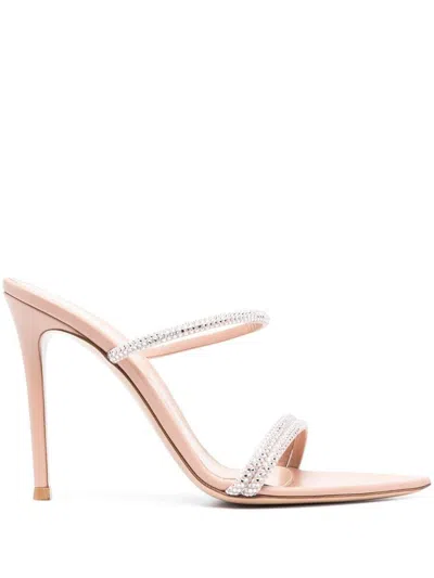 Gianvito Rossi High Heels Cannes Sandals In Powder