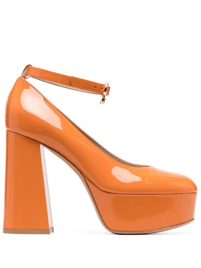 Gianvito Rossi High-shine Finish 120mm Pumps In Orange