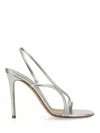 Gianvito Rossi High-stiletto Nappa Sandals With Straps In Silver