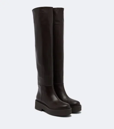 Gianvito Rossi Hiro Leather Over-the-knee Boots In Multi