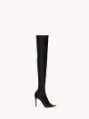 Gianvito Rossi 100mm Over The Knee Nappa Leather Boots In Black Textile