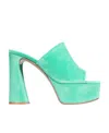 Gianvito Rossi Woman Sandals Green Size 10 Textile Fibers In Green