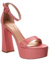 Gianvito Rossi Holly 70 Leather Platform Sandal In Pink