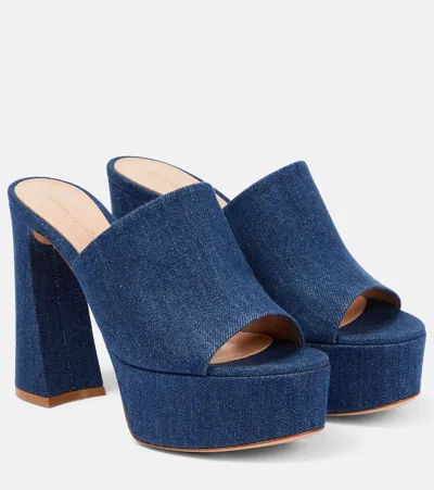 Gianvito Rossi Holly Platform Mule Sandal In Black