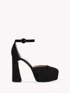Gianvito Rossi 120 Holly Suede Platform Pumps In Black Suede