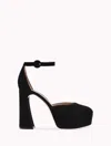 Gianvito Rossi 120 Holly Suede Platform Pumps In Black