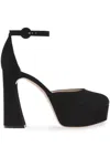 Gianvito Rossi 120 Holly Suede Platform Pumps In Black