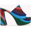 Gianvito Rossi Rainbow Platform Mule Sandals In Neutral