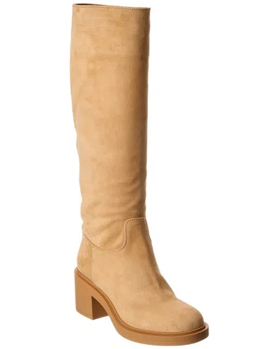 Gianvito Rossi Hynde 45 Suede Knee-high Boot In Brown