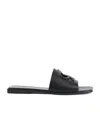 Gianvito Rossi Ibla Cut-out Flat Sandals In Black
