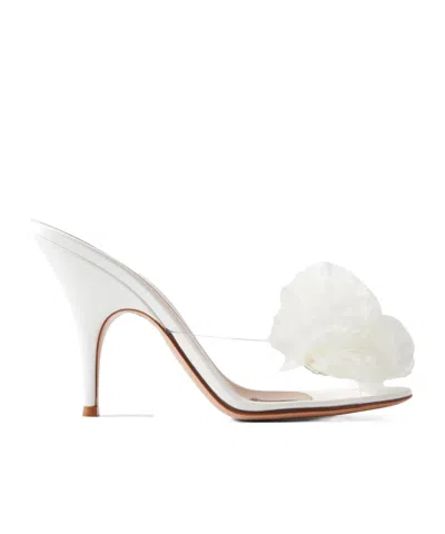 Gianvito Rossi Igea 95 Embellished Pvc Sandals In White
