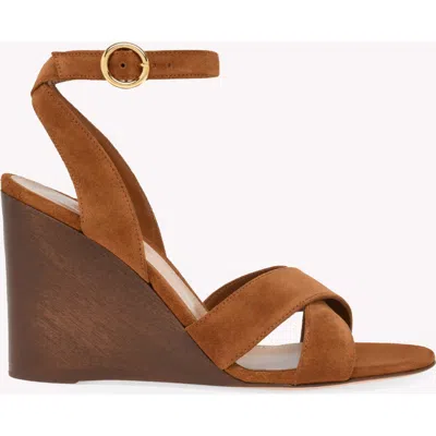 Gianvito Rossi Ines Wedge Sandal In Animal Print