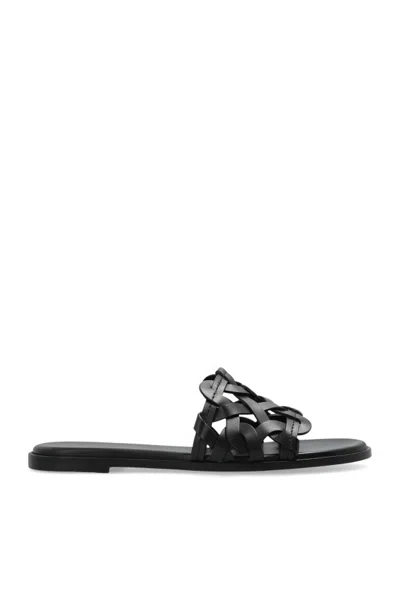 GIANVITO ROSSI GIANVITO ROSSI AMALFI INTERWOVEN ROUND TOE SANDALS