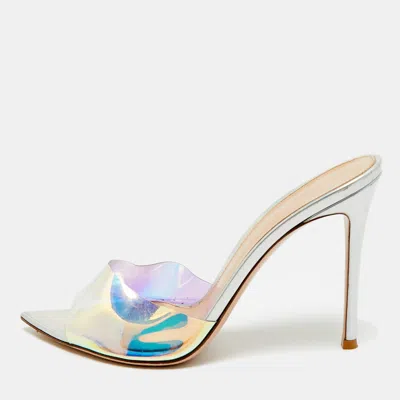 Gianvito Rossi Iridescent Pvc Elle Slide Sandals In Multi