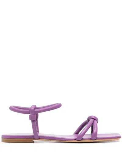 Gianvito Rossi Jaime Leather Sandals In Purple