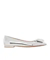 Gianvito Rossi Silver Jaipur 05 Ballerina Flats In Silver