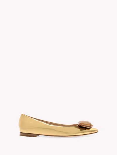 Gianvito Rossi Jaipur Metallic-effect Pumps In Gold