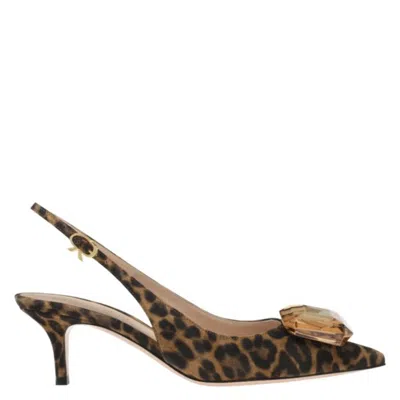 Gianvito Rossi Jaipur 55 Leopard Print Pumps In Multi
