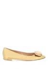 Gianvito Rossi 10mm Gem-emebellished Ballerinas In Gold