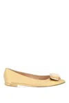 Gianvito Rossi 10mm Gem-emebellished Ballerinas In Oro