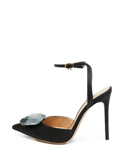 Pre-owned Gianvito Rossi Jaipur Crystal-embellished Pumps In Black