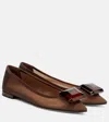 Gianvito Rossi Jaipur Embellished Ballet Flats In Brown