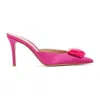 Gianvito Rossi Crystal-detail Satin Slingback Pumps