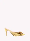 Gianvito Rossi Jaipur 85mm Metallic Mules In Gold