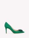 Gianvito Rossi Jaipur 85mm Gemstone Pumps In Green