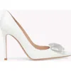 Gianvito Rossi Jaipur Leather Pumps In White Leather