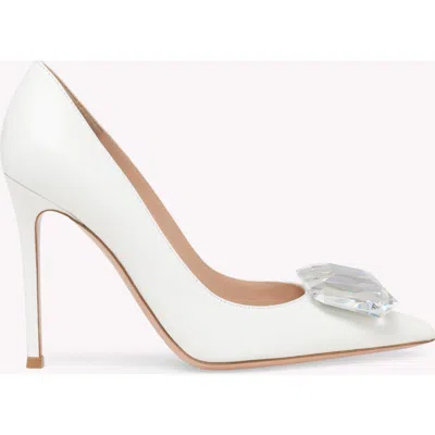 Gianvito Rossi Jaipur 100 Leather Pump In White