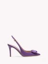 Gianvito Rossi Jaipur 85mm Slingback Pumps In Purple