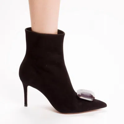 Gianvito Rossi Jaipur 85mm Suede Ankle Boots In Black