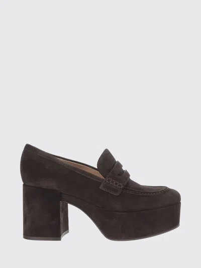 Gianvito Rossi Jenna Suede Leather Platform Pumps In Black