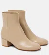 Gianvito Rossi Ankle Boots Lyell 45 Aus Leder In Beige