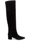 Gianvito Rossi Joelle 50 Suede Knee-high Boots In Black