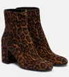 Gianvito Rossi Joelle 70 Leopard-print Suede Ankle Boots In Brown