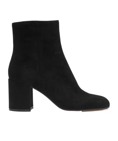Gianvito Rossi Joelle 80 Suede Ankle Boots In Black