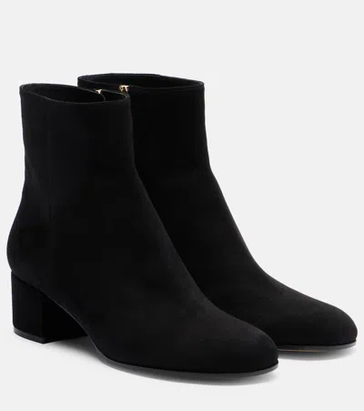 Gianvito Rossi Joelle Suede Ankle Boots In Transparent