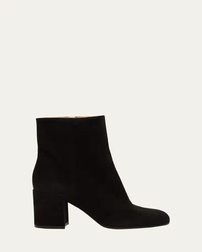 GIANVITO ROSSI JOELLE SUEDE BLOCK-HEEL BOOTIES