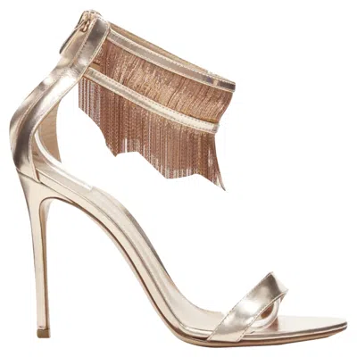 Gianvito Rossi Josephine Copper Ankle Strap Sandal In Gray