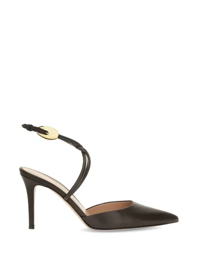 Gianvito Rossi Jungle Mamba Pointed-toe Buckled-strap Pumps In Brown